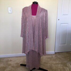 Glitter Jacket Dress, Pink, 18W, Special Events/Parties